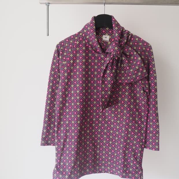 sunao kuwahara tie neck top 