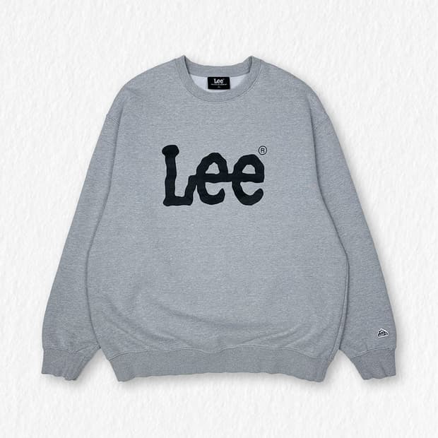 LEE 빅로고 맨투맨 그레이