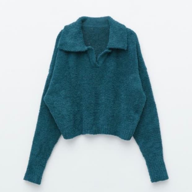 마뗑킴 니트 SMOOTH PIQUE KNIT IN DEEP GREEN