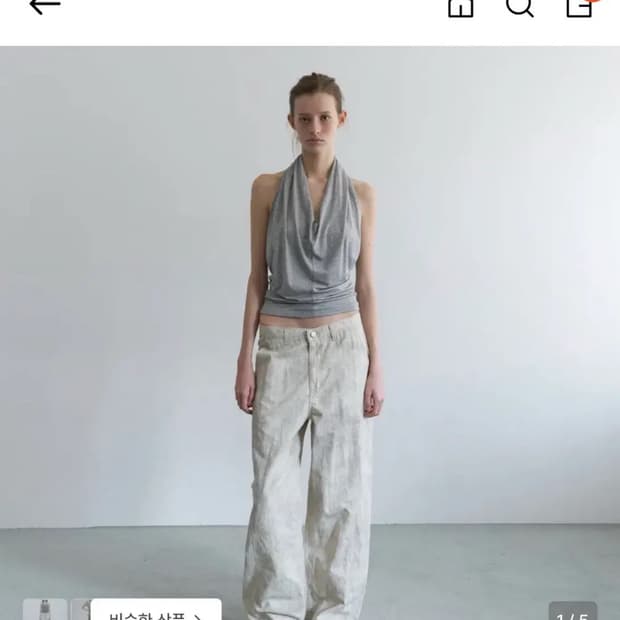 오버듀플레어 vintage curved two tone denim