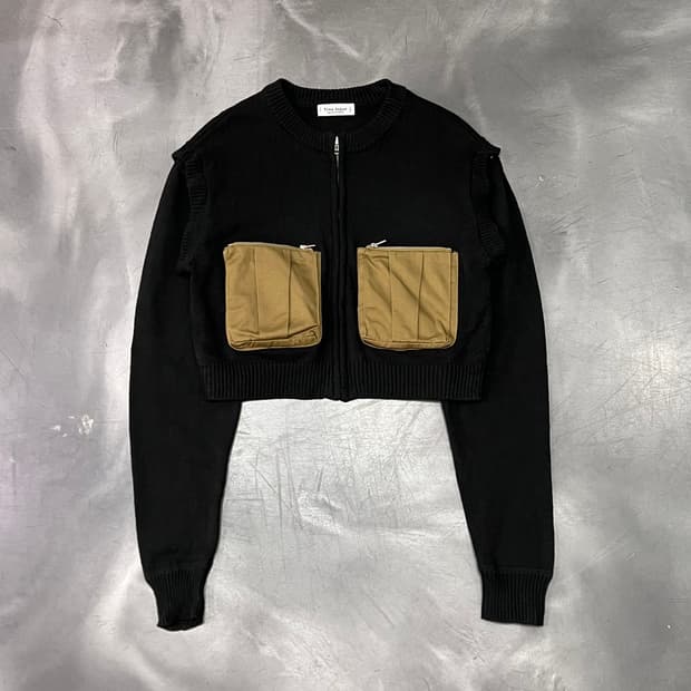  Tina:Jojun 포켓 니트 집업 y15112