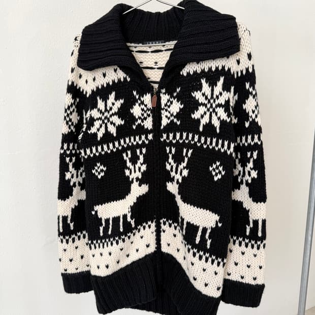 빈티지 니트 집업