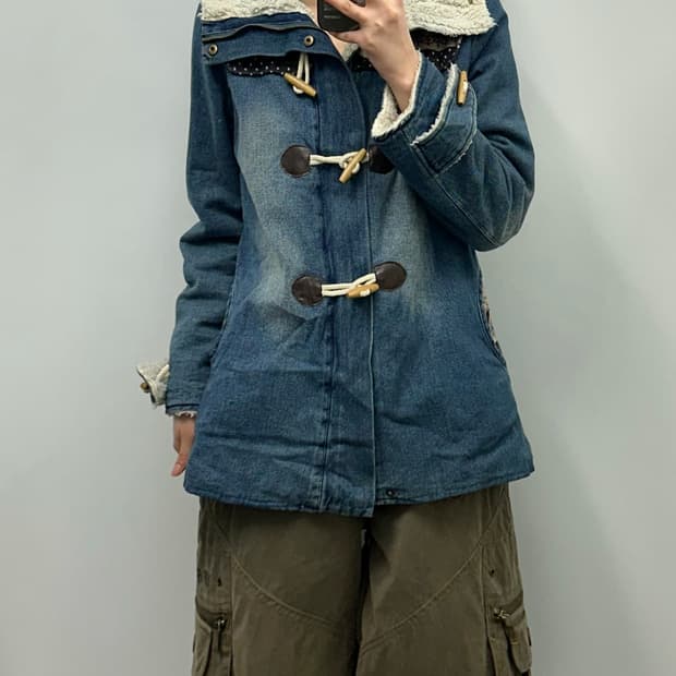 Vintage 빈티지 y2k 모리걸 더플 데님 자켓