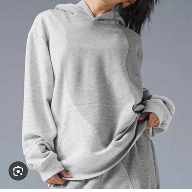 알로 요가 웨이브 후드티 헤더 그레이 xs 애슬레틱