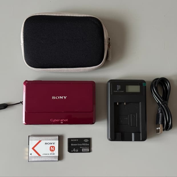 [풀구성] Sony 소니 사이버샷 DSC TX7 디카 카메라 포도 색상