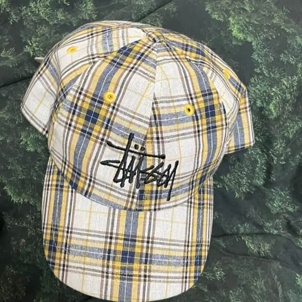 Stussy 체크 볼캡