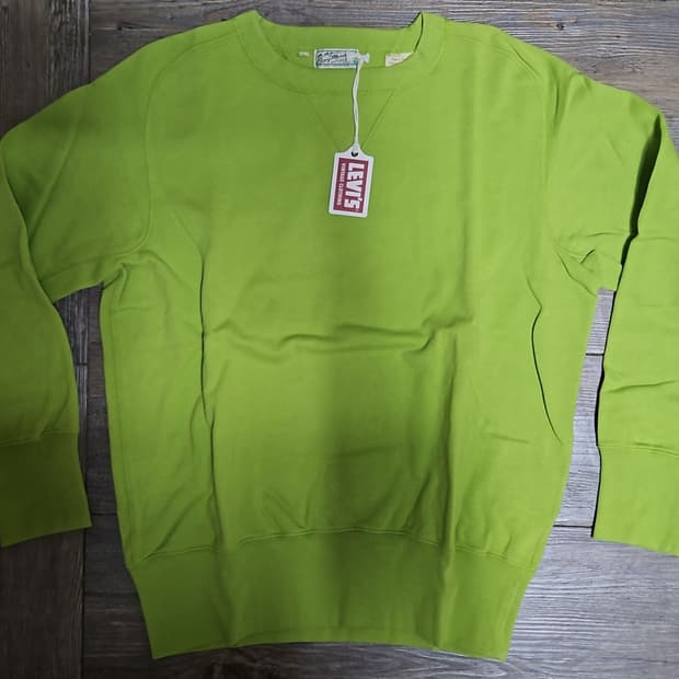 리바이스 LVC 1940's 베이 메도우 스웨트셔츠 애시드 그린 M
