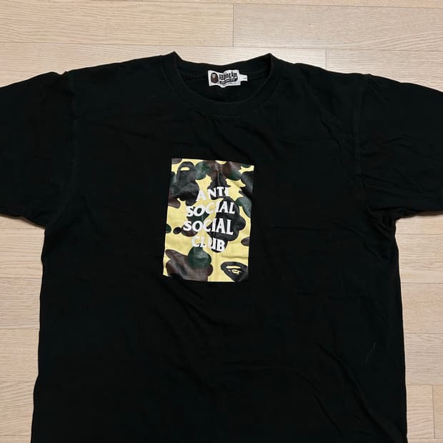 베이프 x 안티소셜 클럽 콜라보 티셔츠 L 정품