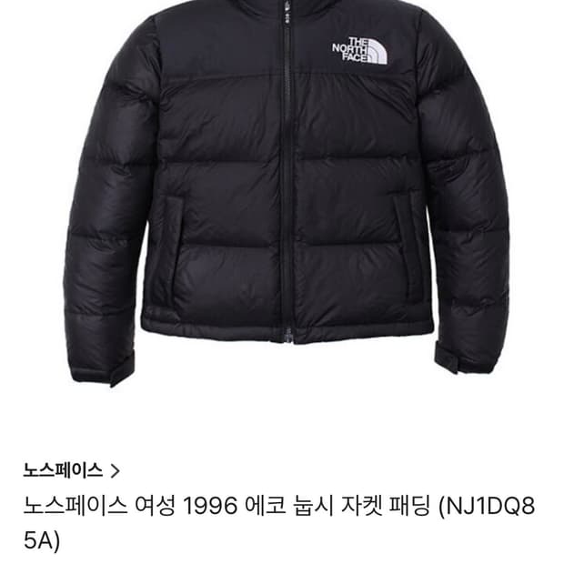 노스페이스 여성 1996 에코 눕시 자켓 패딩 (NJ1DQ85A)