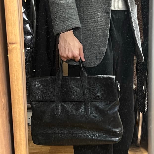 코치 브리프케이스 블랙 소가죽