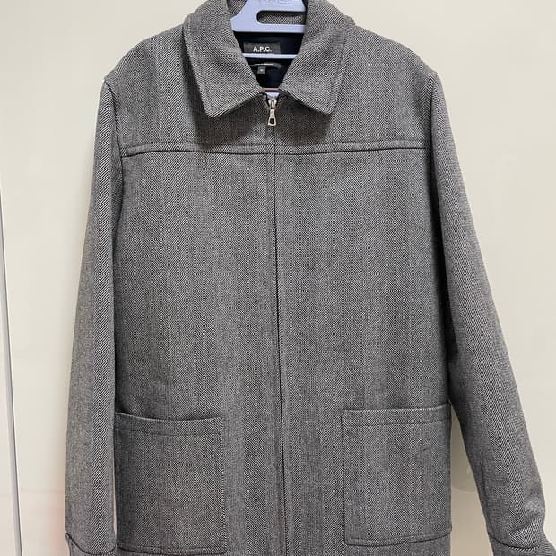 A.P.C. 울 헤링본 집업 자켓 M
