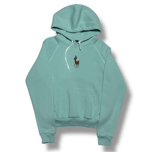 Polo Ralph Lauren 빅포니 자수 민트 후드티