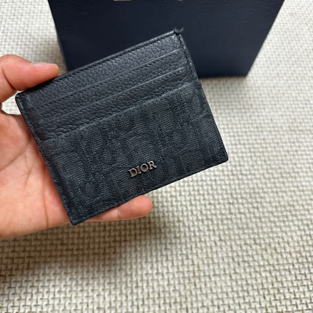 [OS/당일배송] 25ss 디올 오블리크 카드홀더 블랙