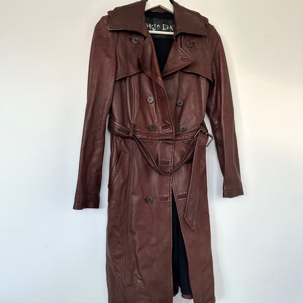 조르지오 브라토 아카이브 해체 레더 코트