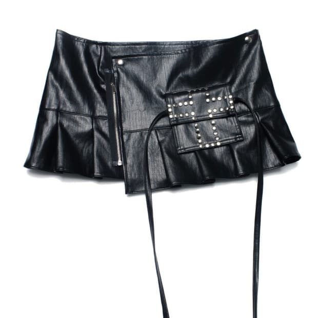 Taae Pleated Wrap Skirt 001 black