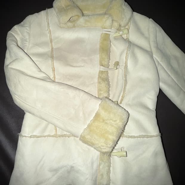 빈티지 크림 무스탕