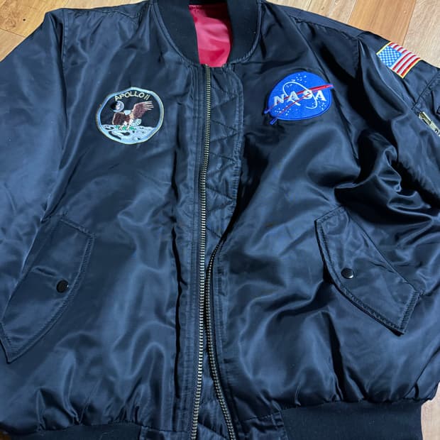 알로 빈티지 블랙 MA-1플라이트 항공점퍼