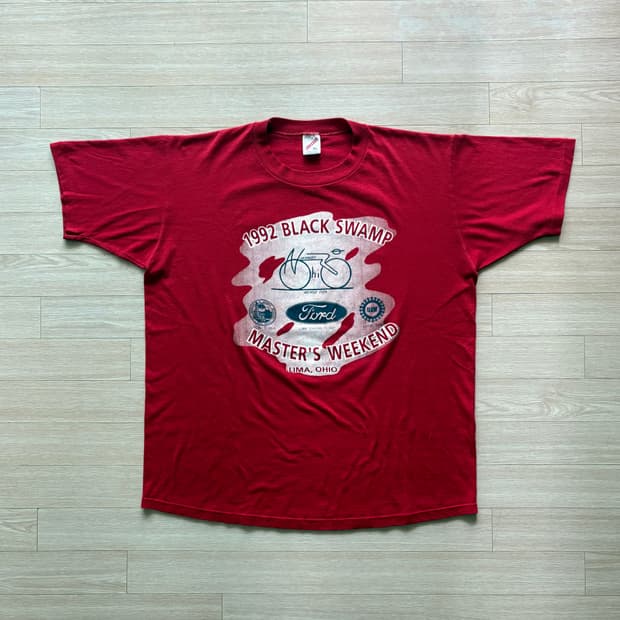 (XL) 90s JERZEES Ford 반팔 티셔츠 레드