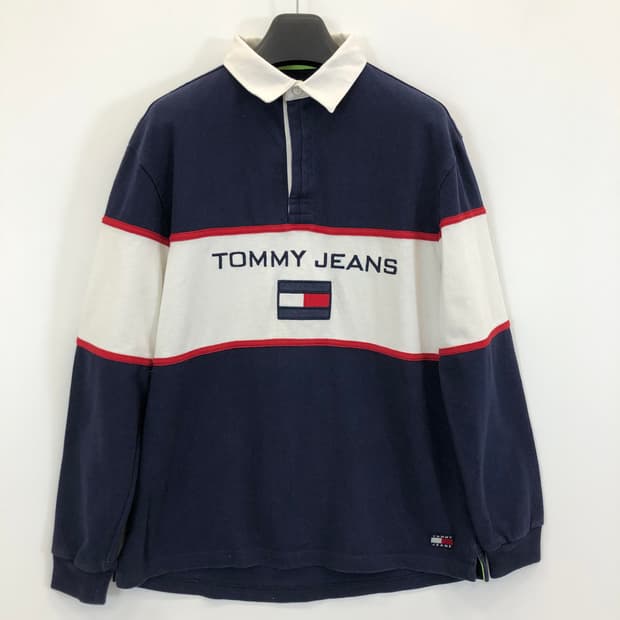 90s 타미힐피거 럭비카라티 M 오버
