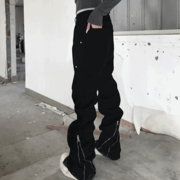 쿄이 GRIND ZIP CARGO PT (BLACK) 바지 