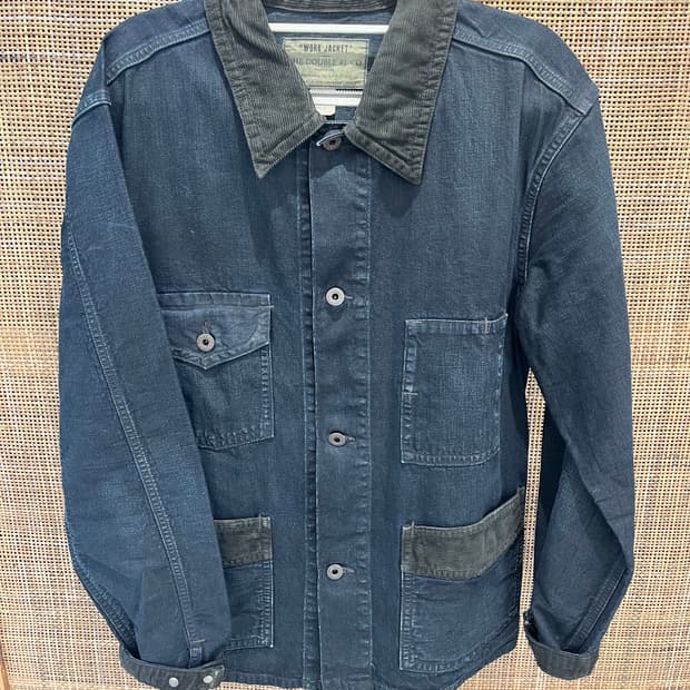 RRL 더블알엘 인디고 코듀로이 트림 워크자켓