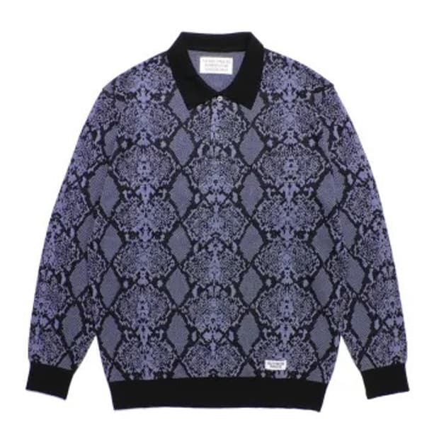 와코마리아 파이톤 폴로 니트 셔츠 M (100-105)