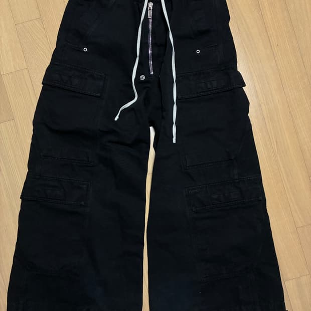 릭오웬스 다크쉐도우 블랙점보 벨라 카고팬츠 