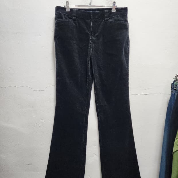 폴로 랄프로렌 블랙 코듀로이 부츠컷 팬츠