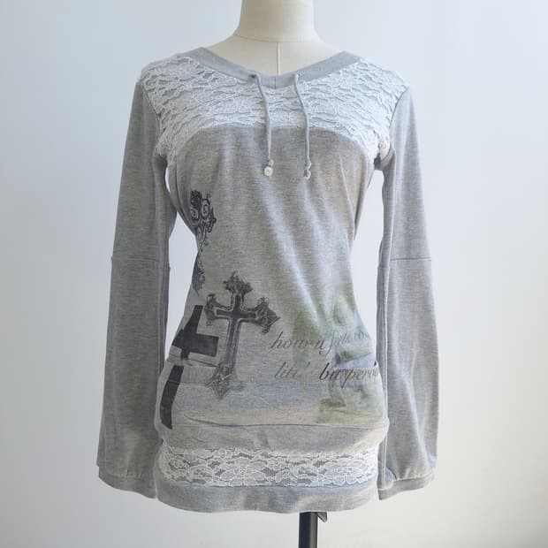 Cross angel hoodie y2k 후디 롱슬리브 빈티지 커스텀