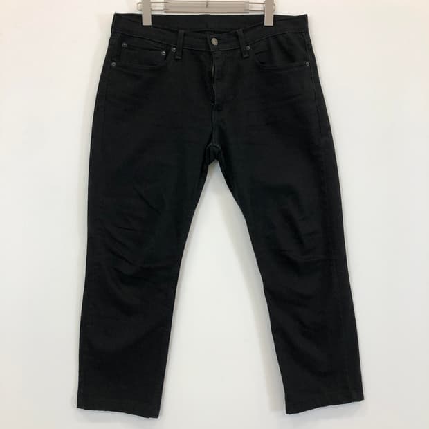 리바이스 오리지널 블랙 크롭 데님진 34 인치