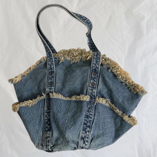 Kapital fringe bag 캐피탈 프린지 데님 숄더백 