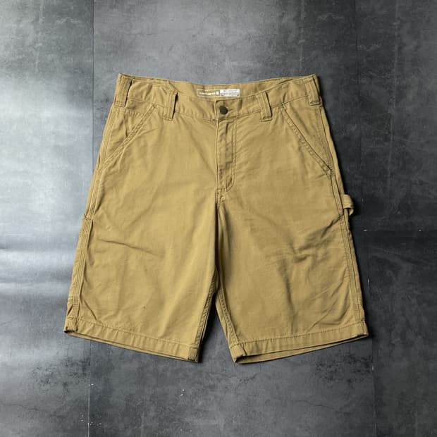 CARHARTT 칼하트103652 카멜 카펜터 워크 하프팬츠 A01051