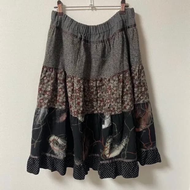 빈티지 고스 롱 스커트