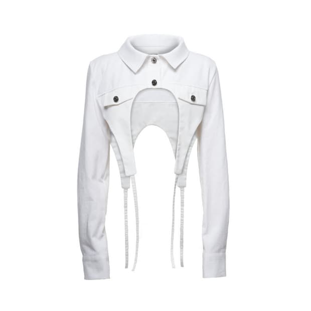 아드베스 데님 크롭자켓(화이트)