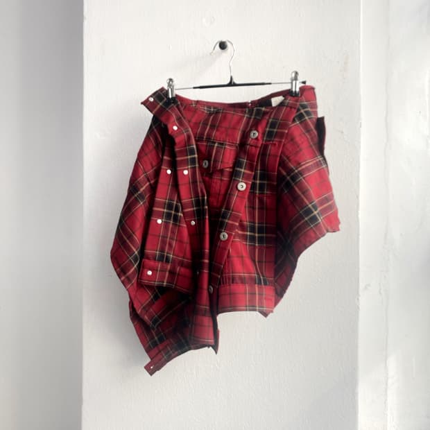 준야와타나베 리빌딩 트러커 자켓 레이어드 스커트