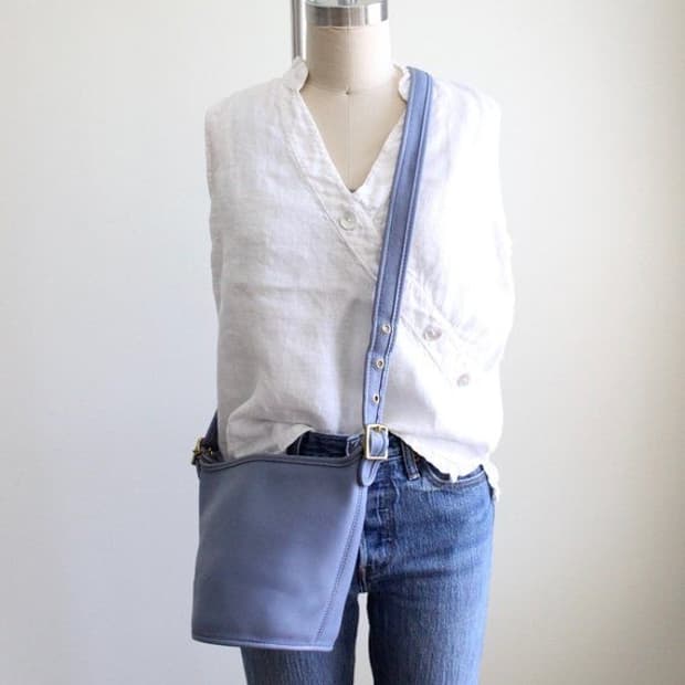 빈티지 올드 코치 통가죽 크로스백 9019 풀그레인레더