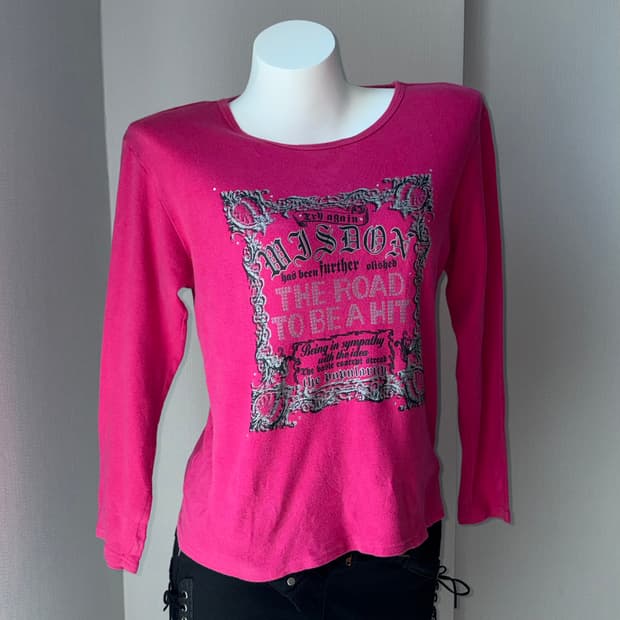 Bee line 고스 빈티지 프린팅 롱슬리브