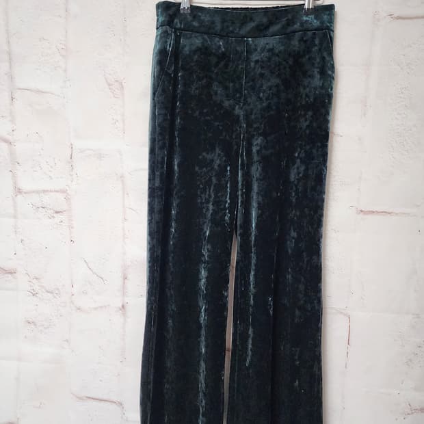 한섬 세컨플로어 벨벳 와이드 팬츠