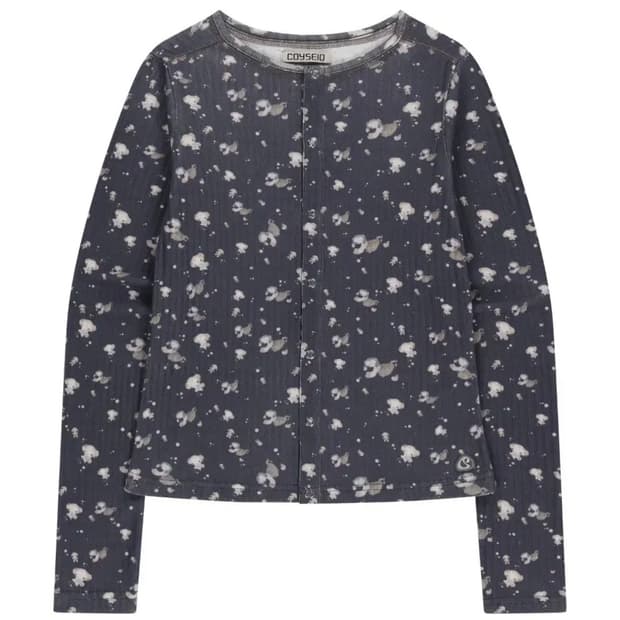 코이세이오 코튼 긴팔 네이비 티셔츠