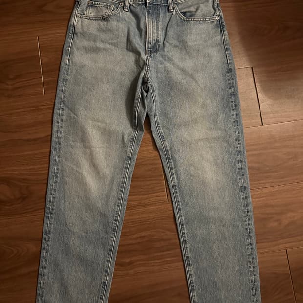 유니클로 데님 청바지 워시드 라이트 블루