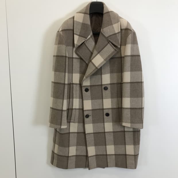 지오송지오 캐시미어 체크 모직코트 [105]