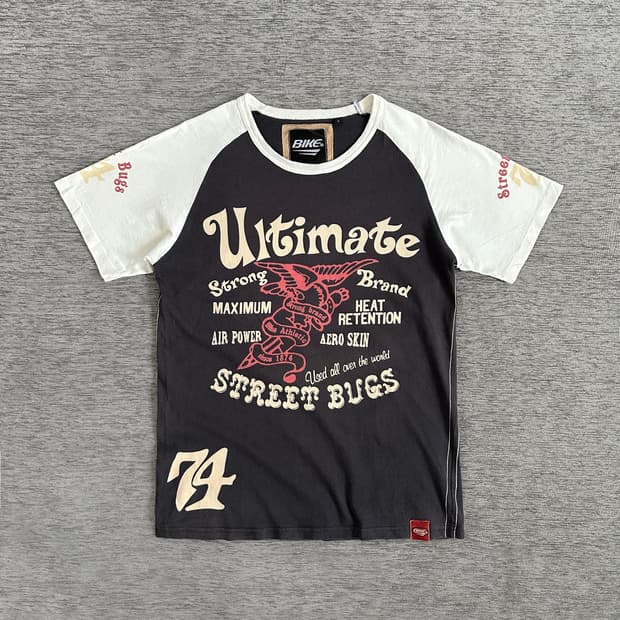 (W) BIKE Athletic Y2K 레글런 반팔티