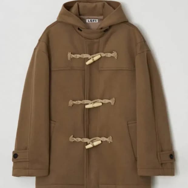로파이 하프 더플 코트 베이지