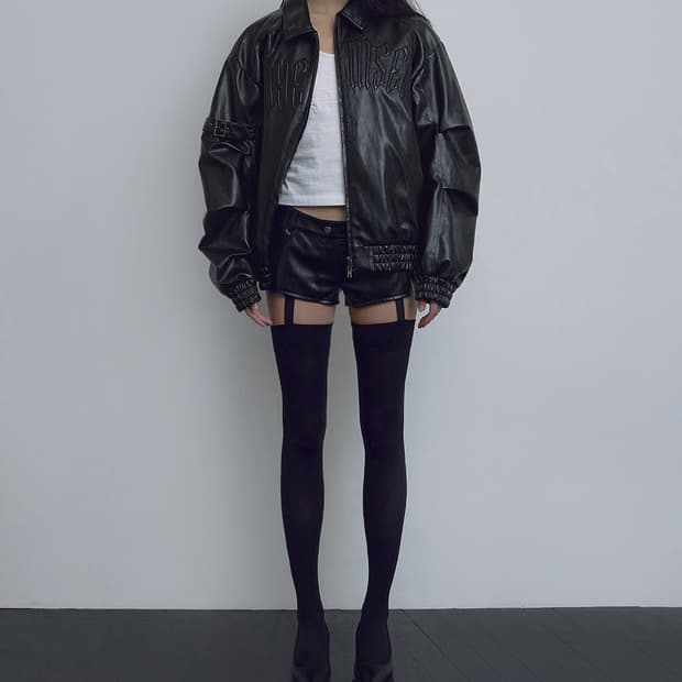 보헤미안서울 레더점퍼 EMBO LOGO LEATHER JUMPER,