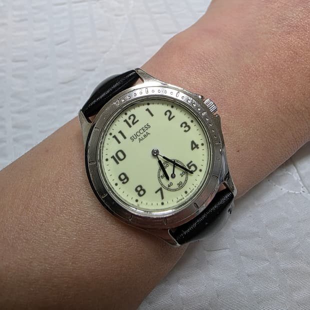 세이코 알바 빈티지 독립 초침 야광 쿼츠 시계 seiko alba