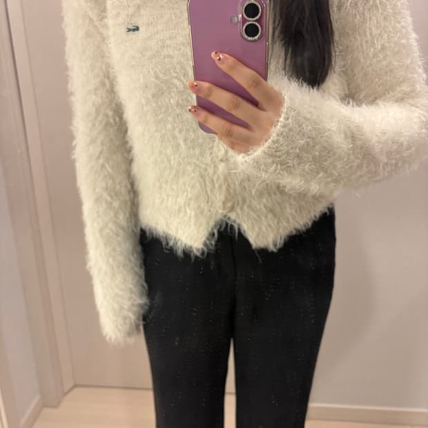 라코스테아이보리앙고라퍼가디건