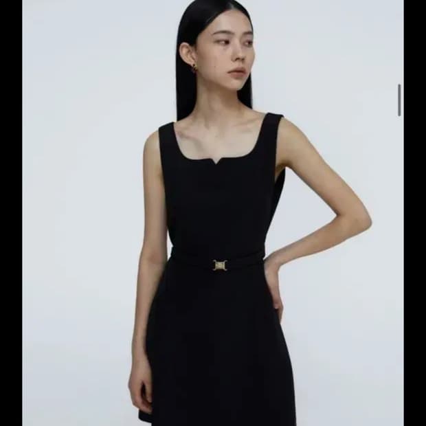 마리끌레르 슬리브리스 플레어 원피스