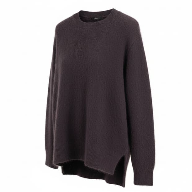 일본 빈티지 ROSSO 옆트임 언발 라운드 니트 1757