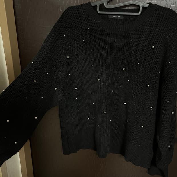 빈티지 벨벳 블랙 심볼 니트 free