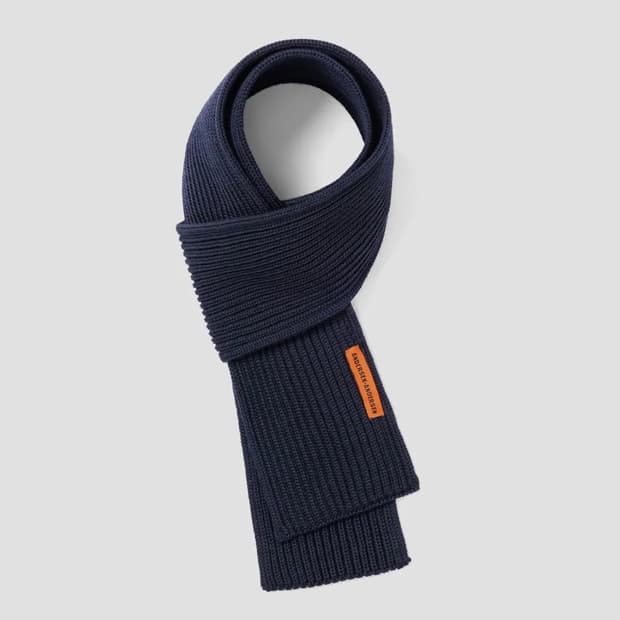 안데르센 안데르센 숏 머플러 네이비 블루
